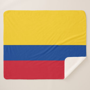 Cobertor Sherpa Sherpa Blanket Patriótico com bandeira colombiana
