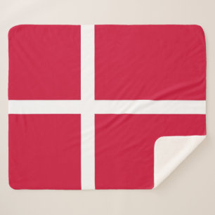 Cobertor Sherpa Sherpa Blanket Patriótico com bandeira da Dinamarc