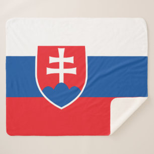 Cobertor Sherpa Sherpa Blanket Patriótico com bandeira da Eslováqu