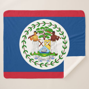 Cobertor Sherpa Sherpa Blanket Patriótico com bandeira de Belize
