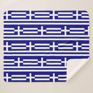 Cobertor Sherpa Sherpa Blanket Patriótico com bandeira de Grécia