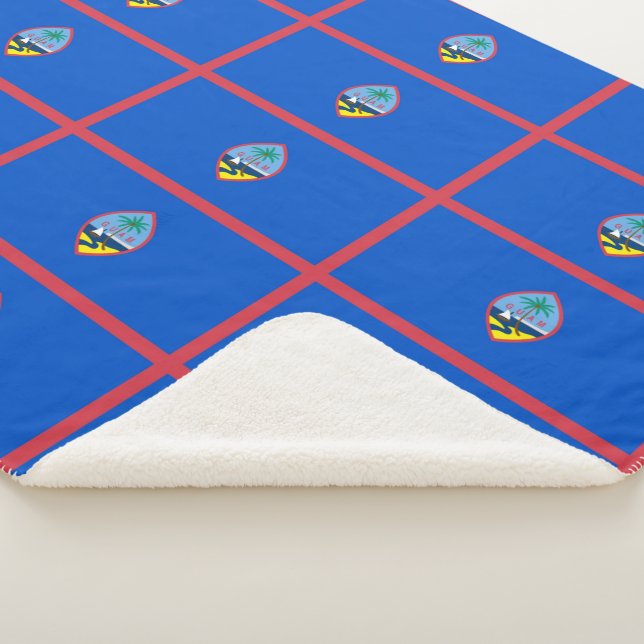 Cobertor Sherpa Sherpa Blanket Patriótico com bandeira de Guam (3/4)