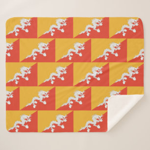 Cobertor Sherpa Sherpa Blanket Patriótico com bandeira do Butão