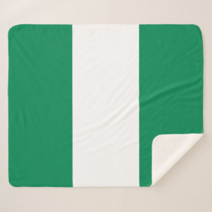 Cobertor Sherpa Sherpa Blanket Patriótico com bandeira nigeriana