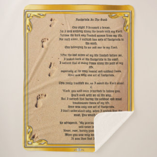 Cobertor Sherpa Sherpa Blanket Pegadas na areia 