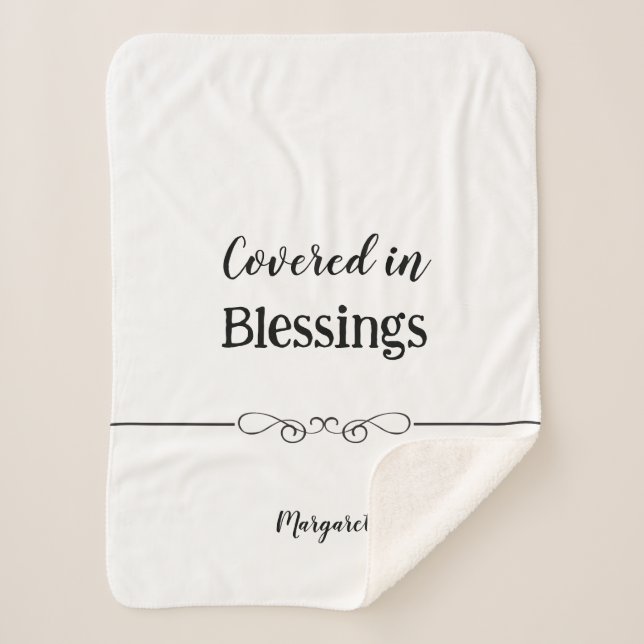 Cobertor Sherpa Sherpa Blanket Personalizado com Nome e Mensagem (Frente)