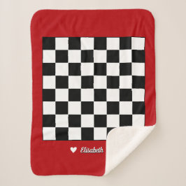Cobertor Sherpa Sherpa Blanket personalizável com Design Chessboar