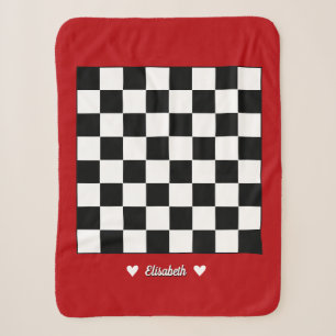 Cobertor Sherpa Sherpa Blanket personalizável com Design Chessboar