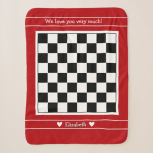 Cobertor Sherpa Sherpa Blanket personalizável com Design Chessboar