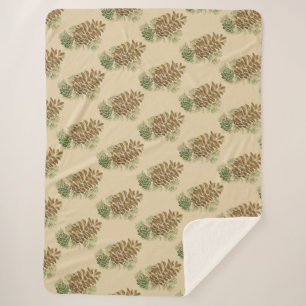 Cobertor Sherpa Sherpa Blanket-Pine Cones