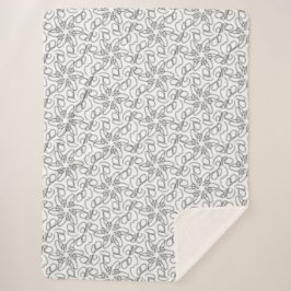 Cobertor Sherpa Sherpa Blanket, preto e branco simples e elegante