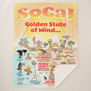 Cobertor Sherpa Sherpa Blanket SoCal Personalizável