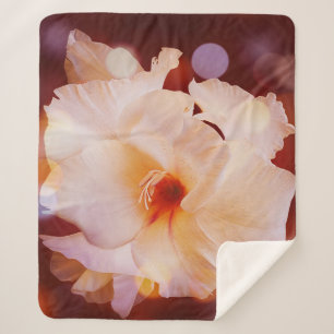 Cobertor Sherpa Sherpa Blanket Sword Lily Red Bokeh