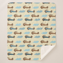 Cobertor Sherpa Sherpa Blanket Toy Avião