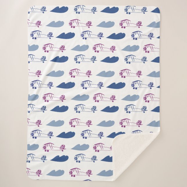 Cobertor Sherpa Sherpa Blanket Toy Plane (Frente)