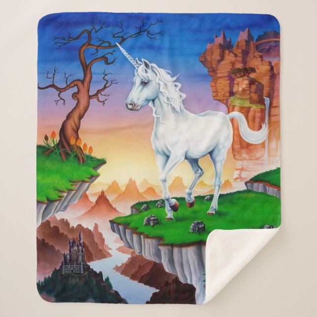 Cobertor Sherpa Sherpa Blanket Unicorn Médio Reino Unido (Frente)