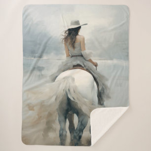 Cobertor Sherpa Sherpa Blanket Western & Coastal Elegance Cowgirl