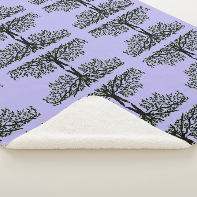 Cobertor Sherpa Sherpa Blanket - Willow Grove em Lavendar (3/4)