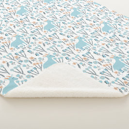 Cobertor Sherpa Sherpa Designer Blanket - Azul e Branco - Casa