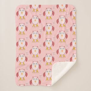 Cobertor Sherpa Sherpa Personalizada De Garotinha Rosa Fresca