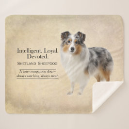 Cobertor Sherpa Shetland Sheepdog Loyalty and Quiet Devotion