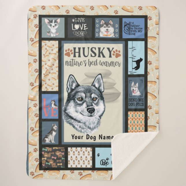 Cobertor Sherpa Siberian Husky Owner Lover Funny Keepsasakilt (Frente)