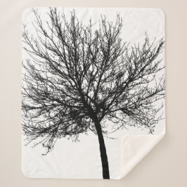 Cobertor Sherpa Silhouette de Árvore