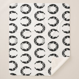 Cobertor Sherpa Silhueta da Lua do Crescente Negro