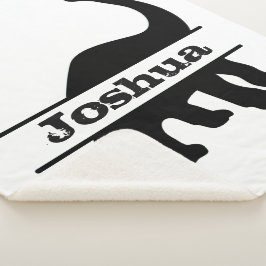 Cobertor Sherpa Silhueta Personalizada Dinossauro de Pescoço Longo