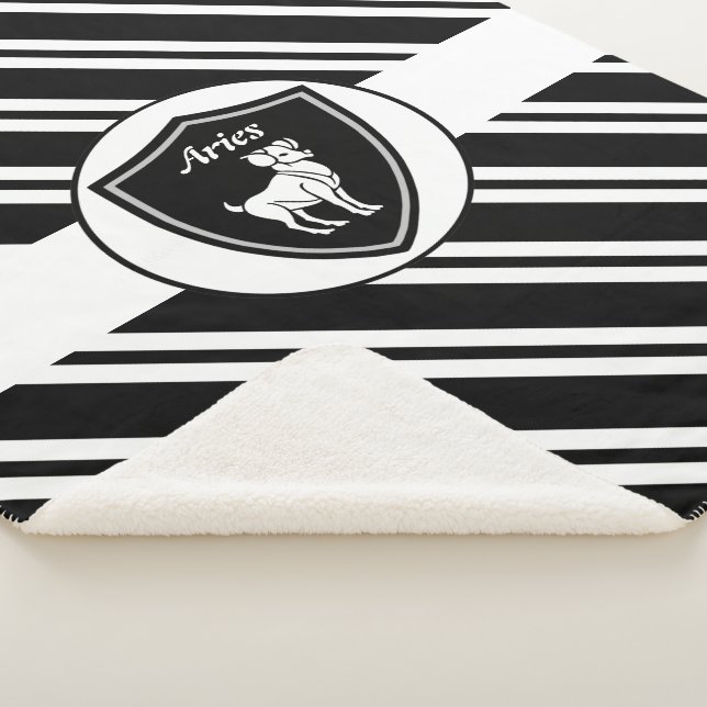 Cobertor Sherpa Símbolo Aries (3/4)