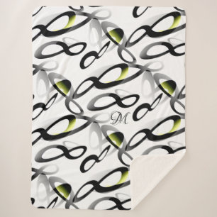 Cobertor Sherpa Símbolo de Infinidade Matemático Abstrato de Lemni