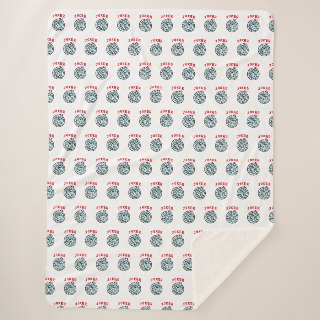 Cobertor Sherpa Símbolo de jogo MahJong azulejo (Frente)