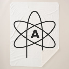 Cobertor Sherpa Símbolo do ateísmo (Atom Emblem)