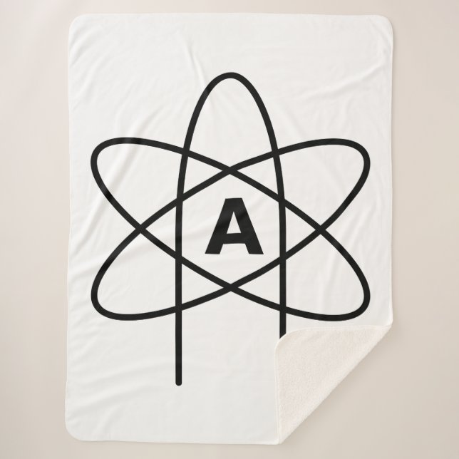 Cobertor Sherpa Símbolo do ateísmo (Atom Emblem) (Frente)