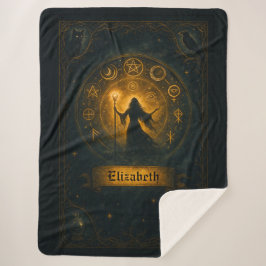 Cobertor Sherpa Símbolos Antigos & Nome Personalizado de Sortes Má