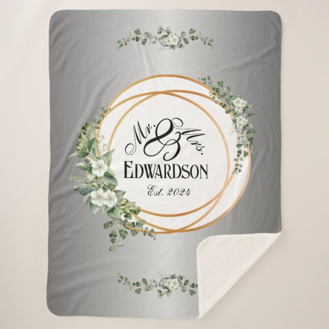 Cobertor Sherpa Sinais Românticos Sherpa Blanket Ouros Anéis (Frente)