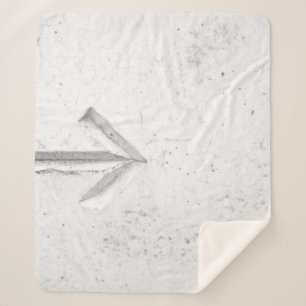 Cobertor Sherpa Sinal de seta para a direita na parede