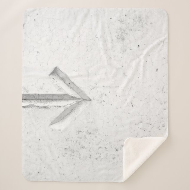 Cobertor Sherpa Sinal de seta para a direita na parede (Frente)