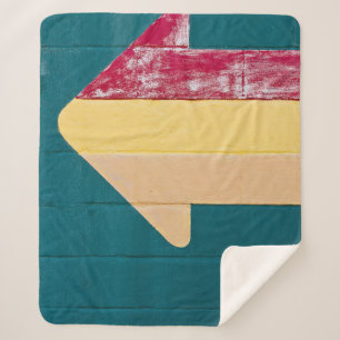 Cobertor Sherpa Sinalização de seta vermelha, laranja e amarela