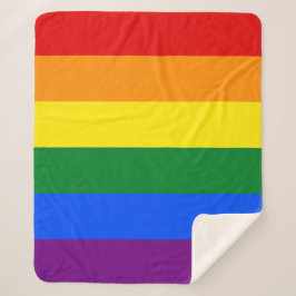 Cobertor Sherpa Sinalizador arco-íris (LGBT)