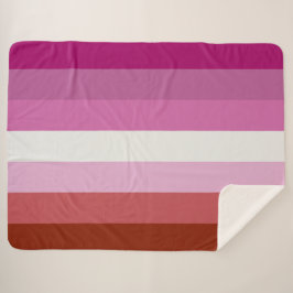 Cobertor Sherpa Sinalizador do Orgulho Lésbico Rosa