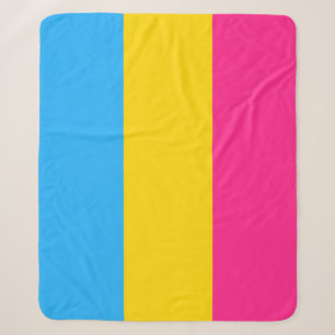 Cobertor Sherpa Sinalizador do Orgulho Pansexual