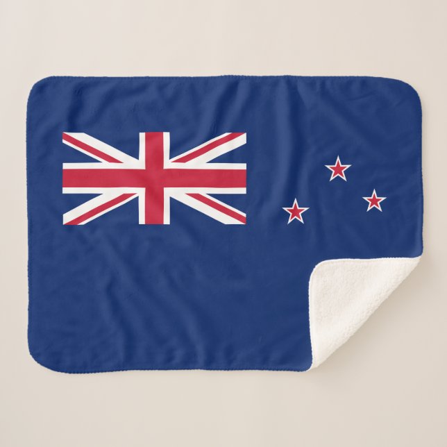 Cobertor Sherpa Sinalizador Nova Zelândia (Frente (Horizontal))