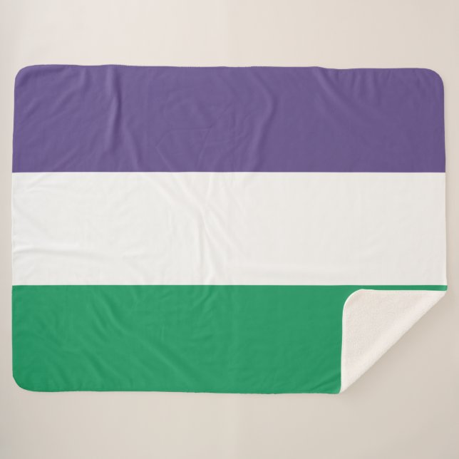 Cobertor Sherpa Sinalizador Suffragette (Frente (Horizontal))