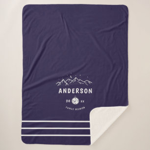 Cobertor Sherpa Sindicato da Família Personalizada de Acampamento