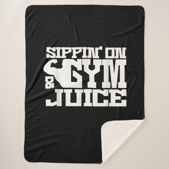Cobertor Sherpa Sippin No Sumo De Gym - Camisas De Trabalho De Men (Frente)