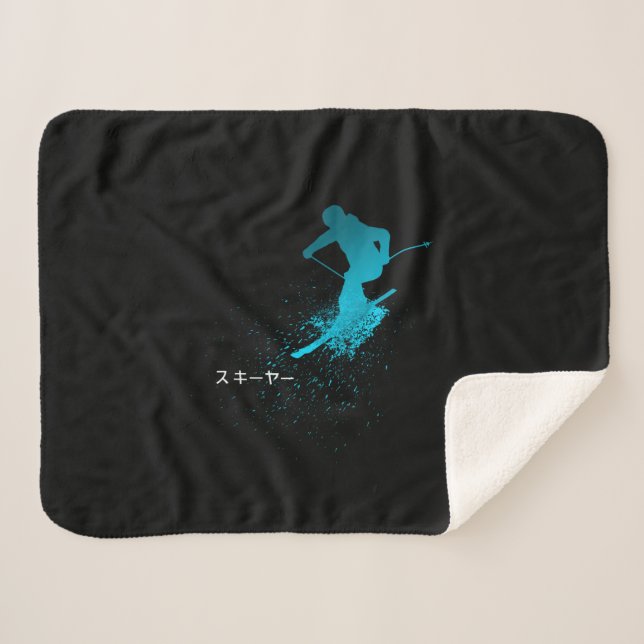 Cobertor Sherpa Skier, Ski, Japonês (Frente (Horizontal))
