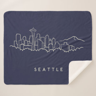 Cobertor Sherpa Skyline de Seattle