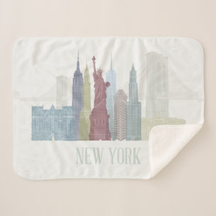 Cobertor Sherpa Skyline Nova York