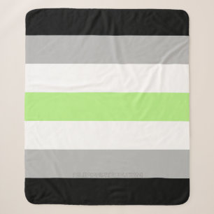 Cobertor Sherpa SlipperyJoe's Agender Pride Flag gay Dons LGBTQIA